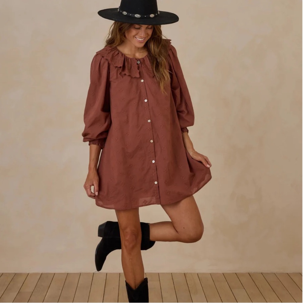 Rylee Cru Colette Mini Dress Collared